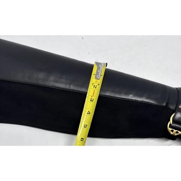 Tory Burch over the knee boots Marsen black leather suede 8 - Picture 10 of 16